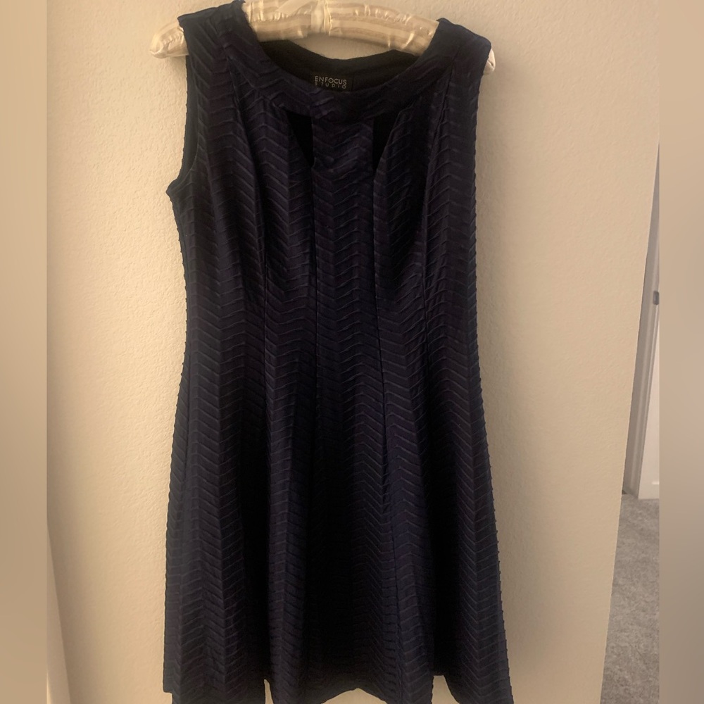 Enfocus navy free flowing dress